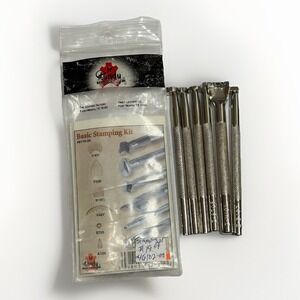Tandy Leather Craft Tool 6-Piece Basic  Stamping  Set With Instructions #8170-99